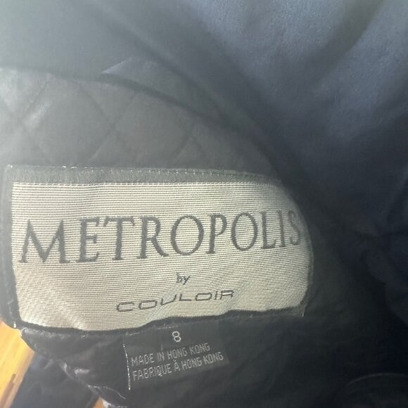 Metropolis by Couloir Navy Blue Hooded Embroidered Ski Snow Winter Suit Size 8 - Picture 15 of 16